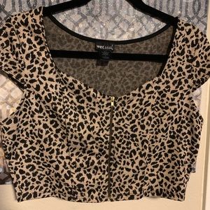 Wet Seal xl zipper crop top